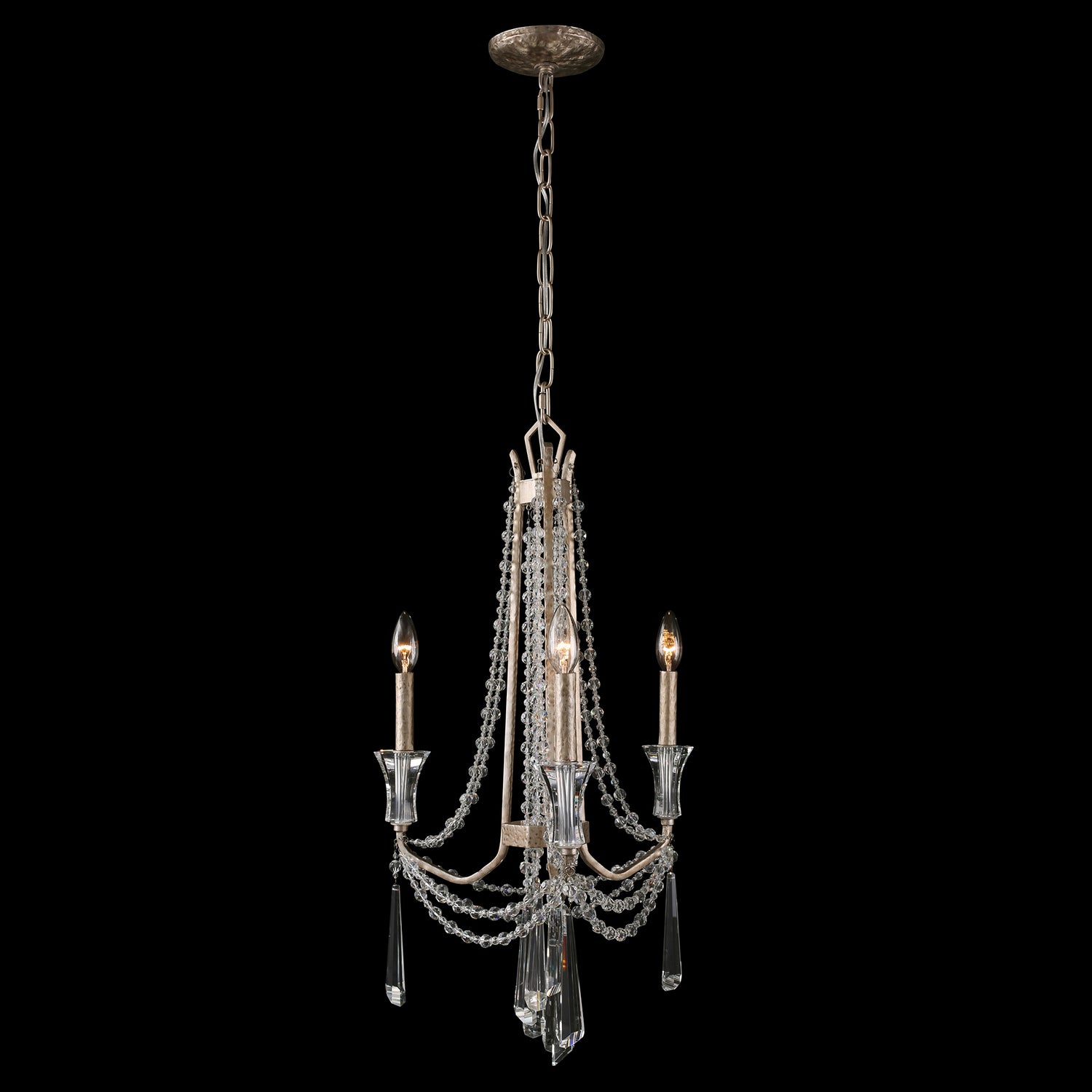 Varaluz - 270C03TR - Three Light Chandelier - Barcelona - Transcend Silver