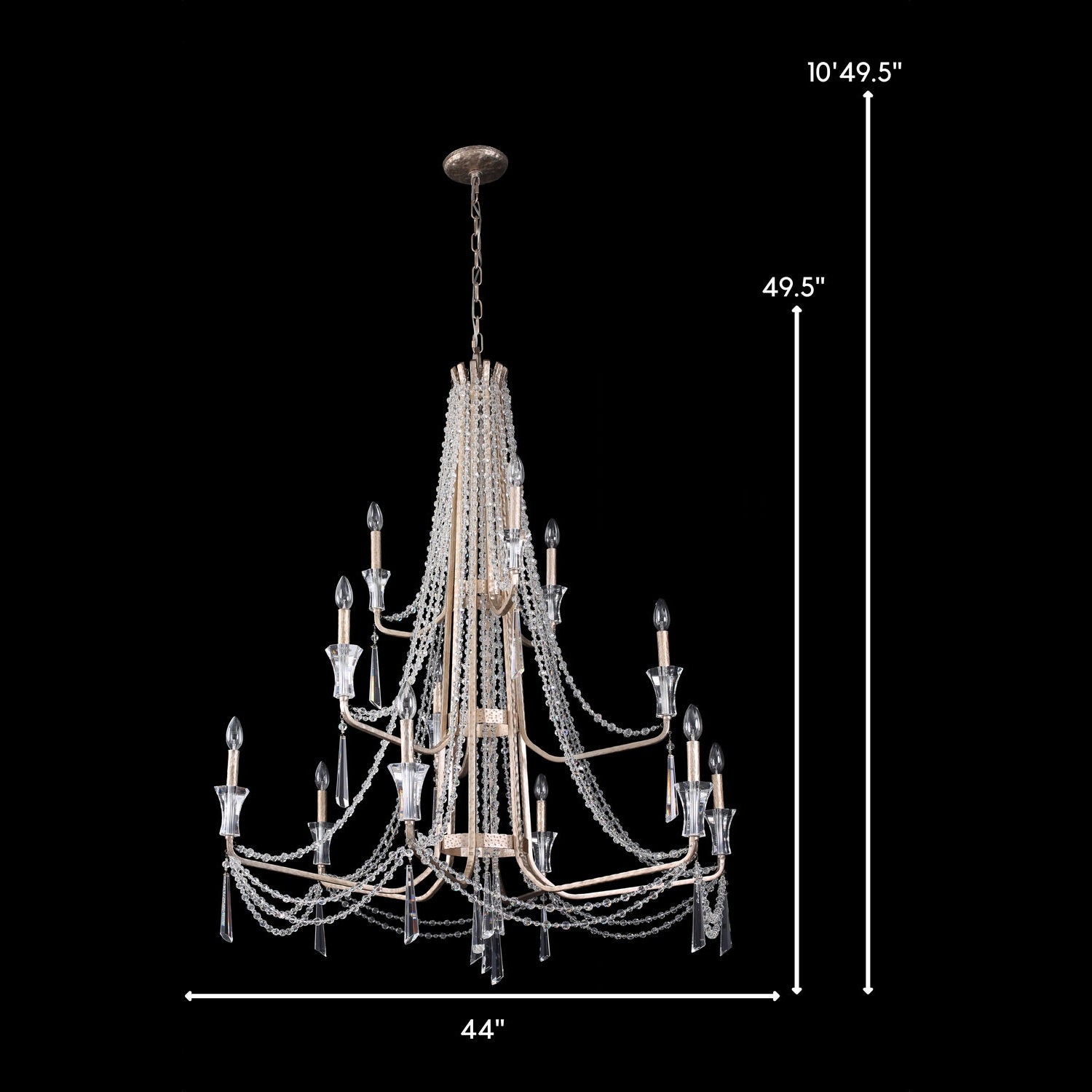 Varaluz - 270C12TR - 12 Light Chandelier - Barcelona - Transcend Silver