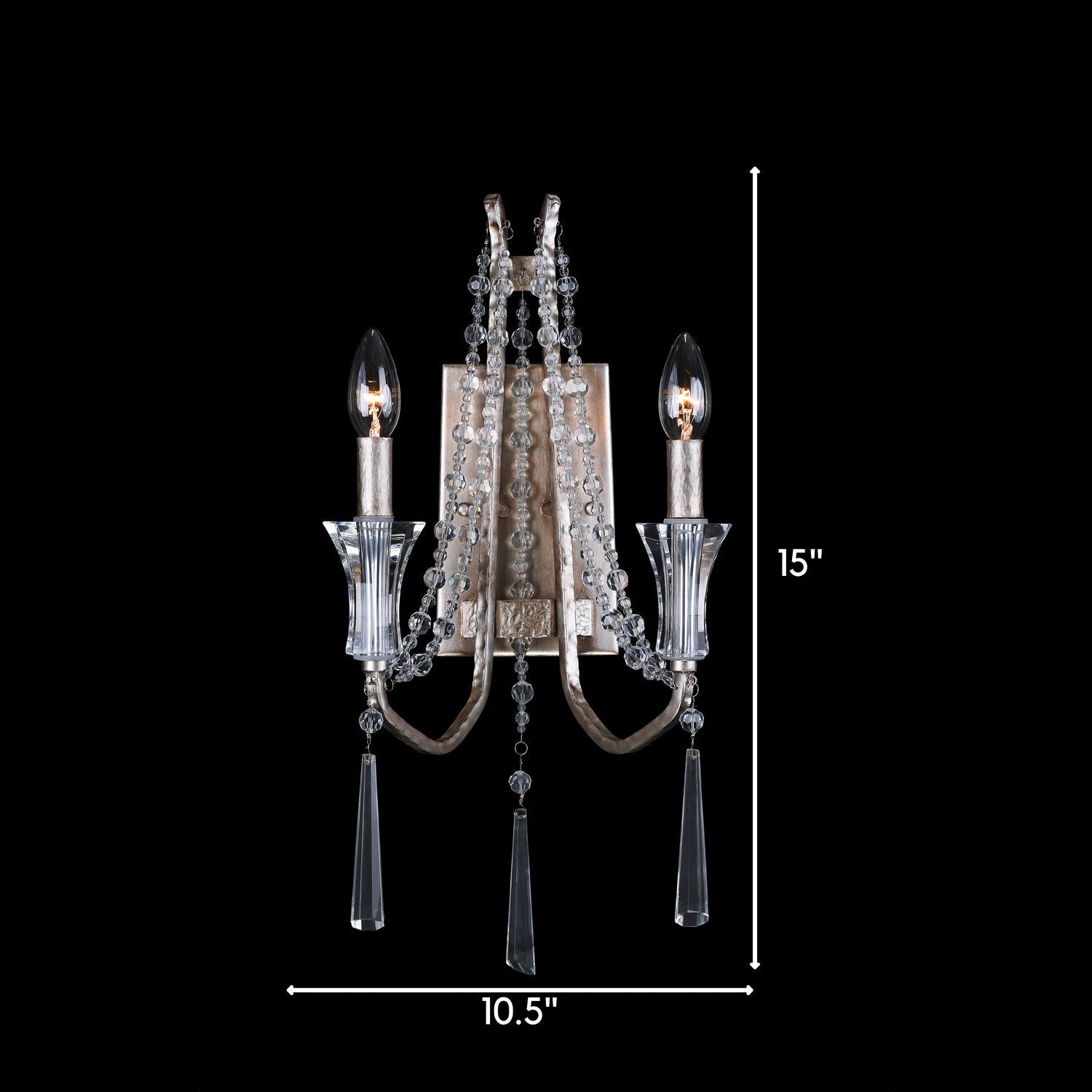 Varaluz - 270W02TR - Two Light Wall Sconce - Barcelona - Transcend Silver
