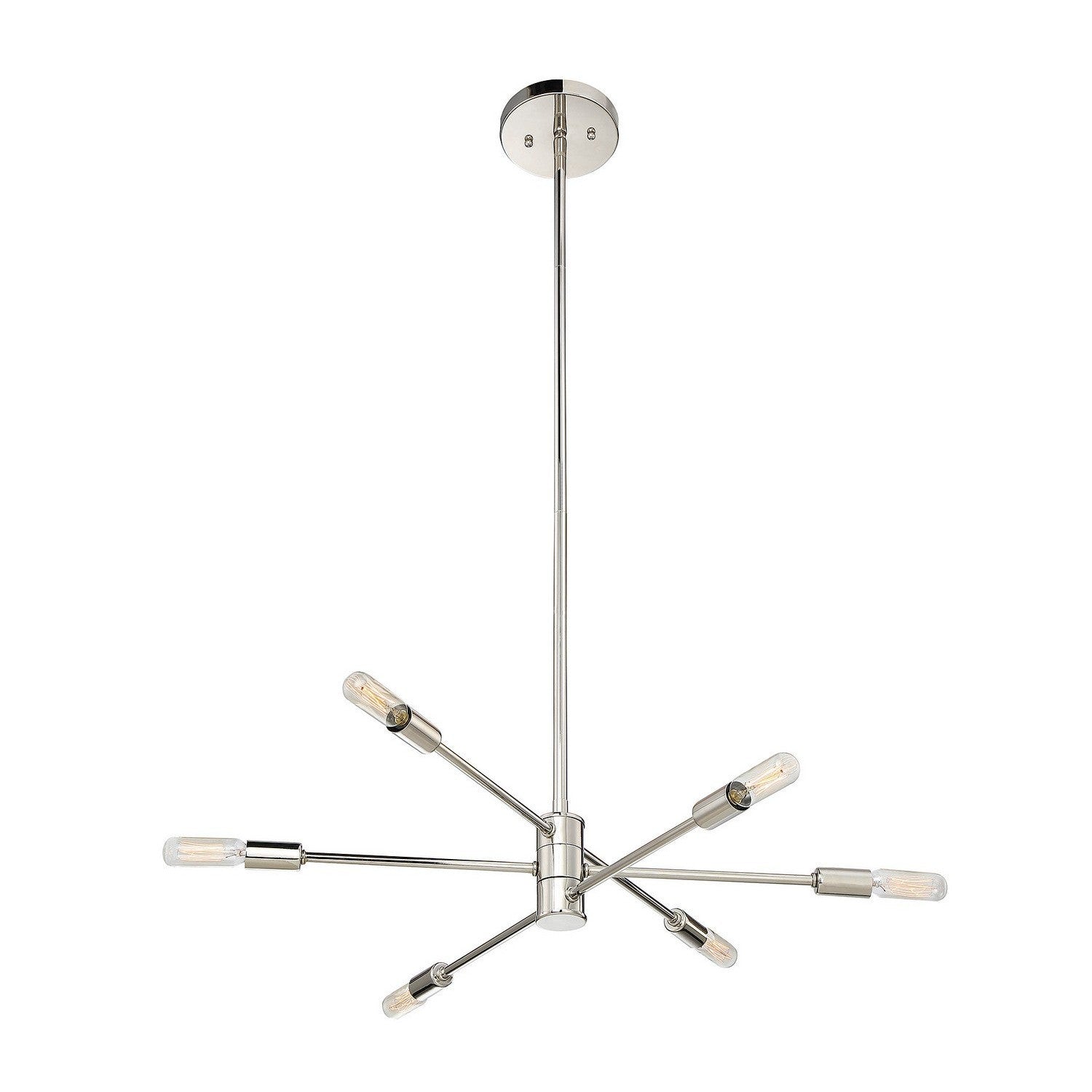 Savoy House - 1-7000-6-109 - Six Light Chandelier - Lyrique - Polished Nickel