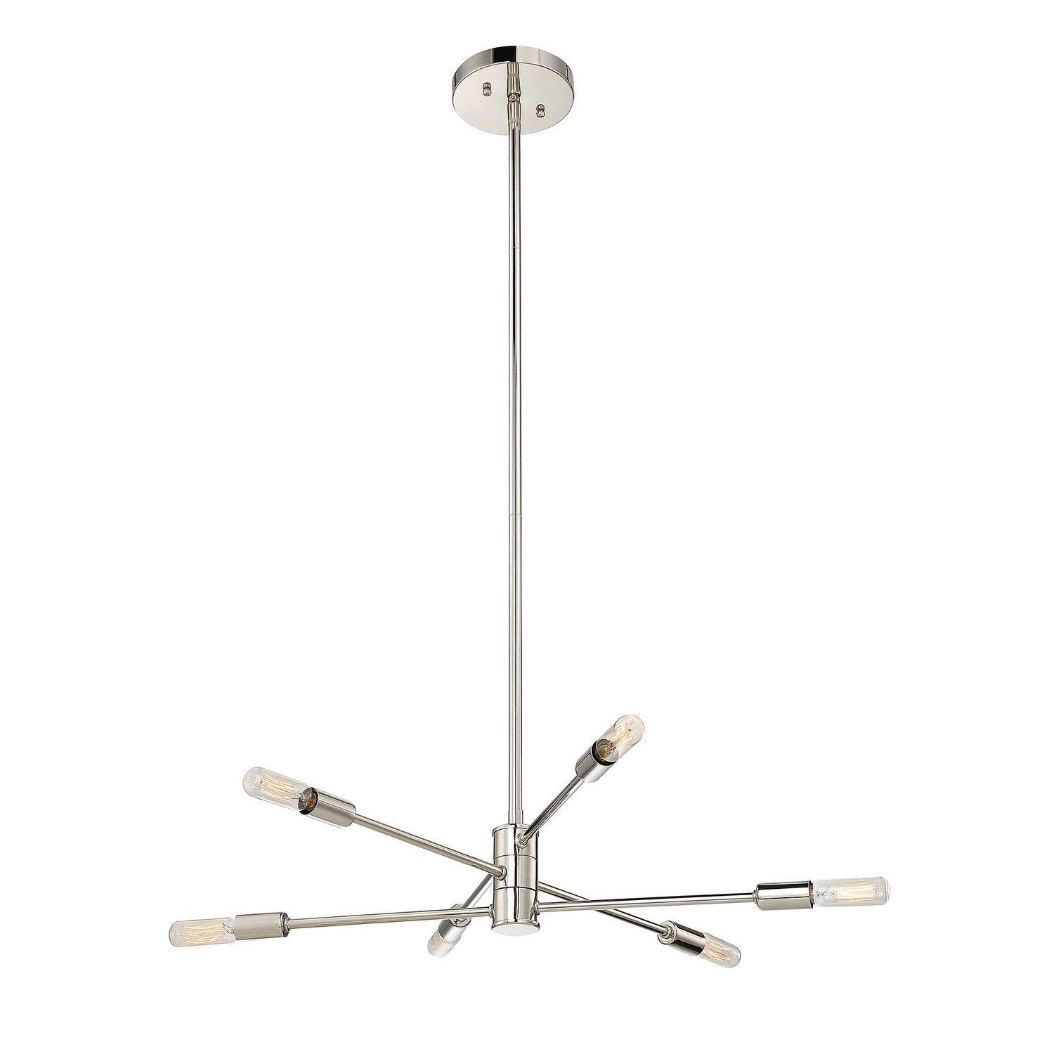 Savoy House - 1-7000-6-109 - Six Light Chandelier - Lyrique - Polished Nickel