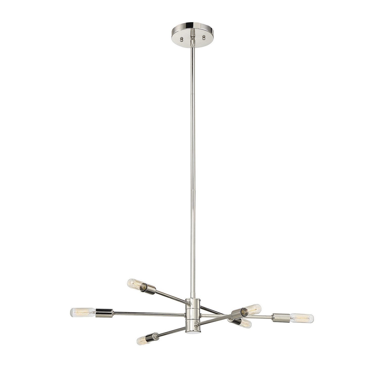 Savoy House - 1-7000-6-109 - Six Light Chandelier - Lyrique - Polished Nickel