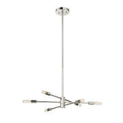 Savoy House - 1-7000-6-109 - Six Light Chandelier - Lyrique - Polished Nickel