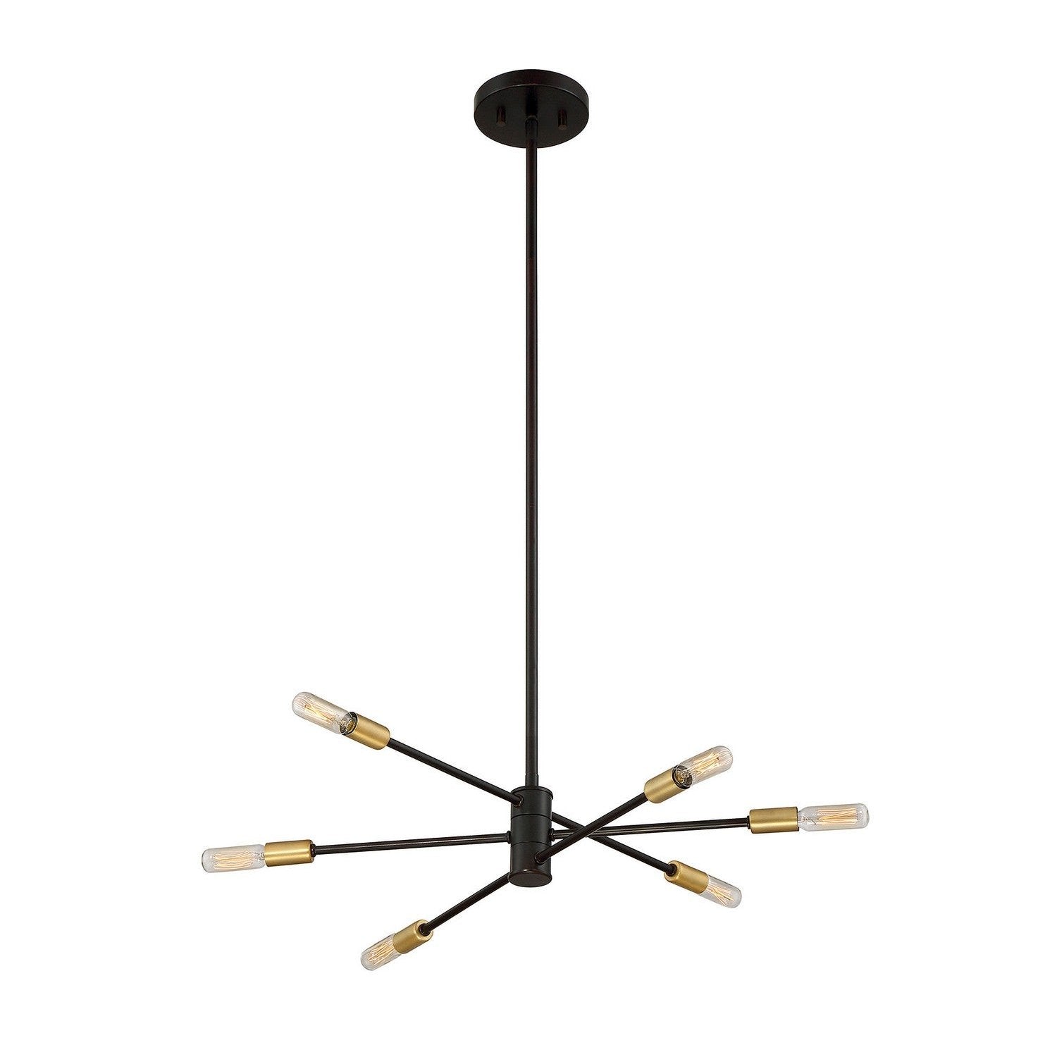 Savoy House - 1-7000-6-77 - Six Light Chandelier - Lyrique - Bronze with Brass