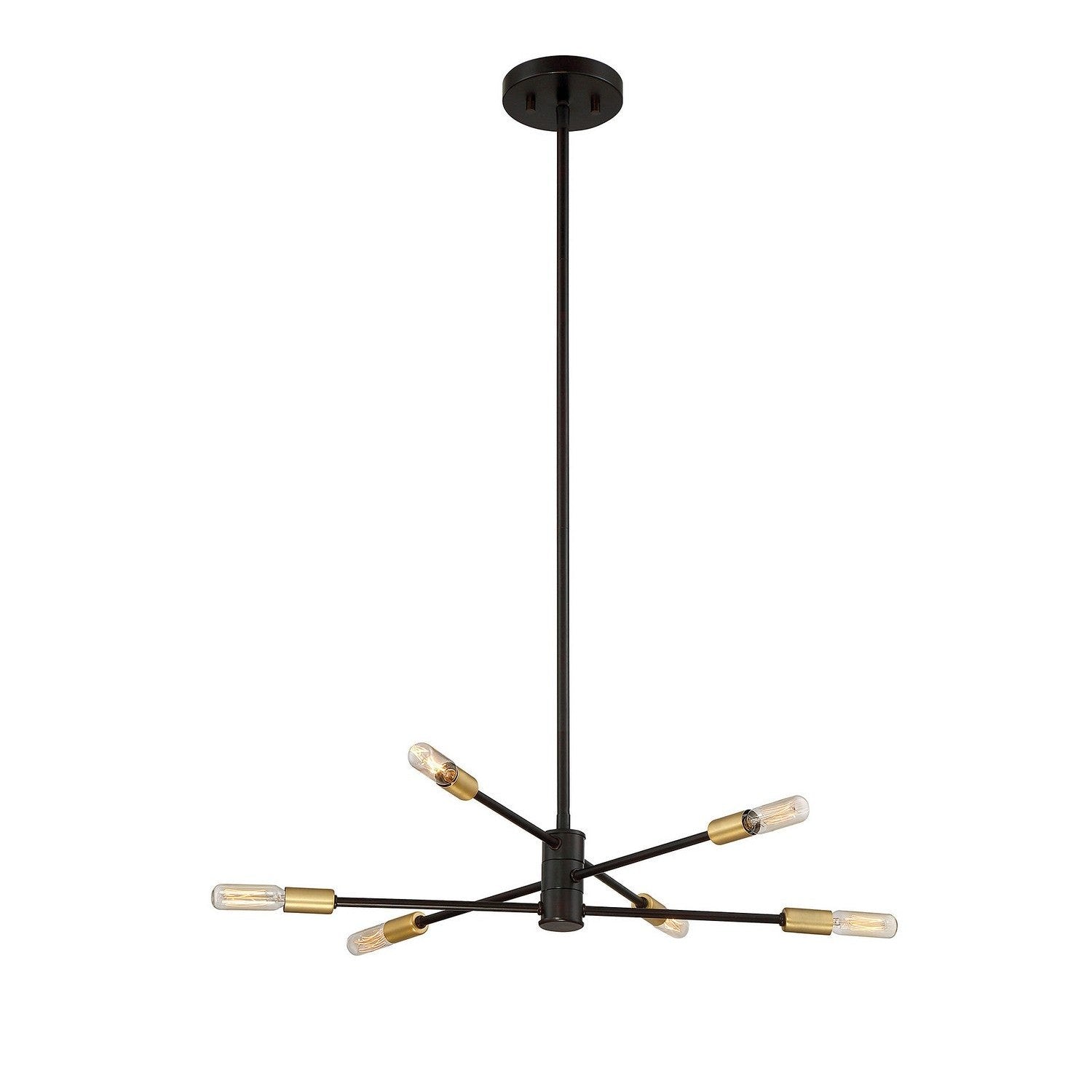 Savoy House - 1-7000-6-77 - Six Light Chandelier - Lyrique - Bronze with Brass