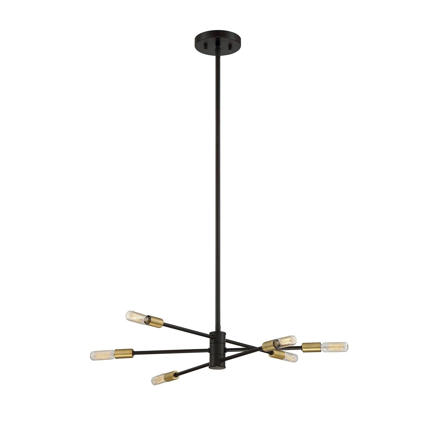 Savoy House - 1-7000-6-77 - Six Light Chandelier - Lyrique - Bronze with Brass
