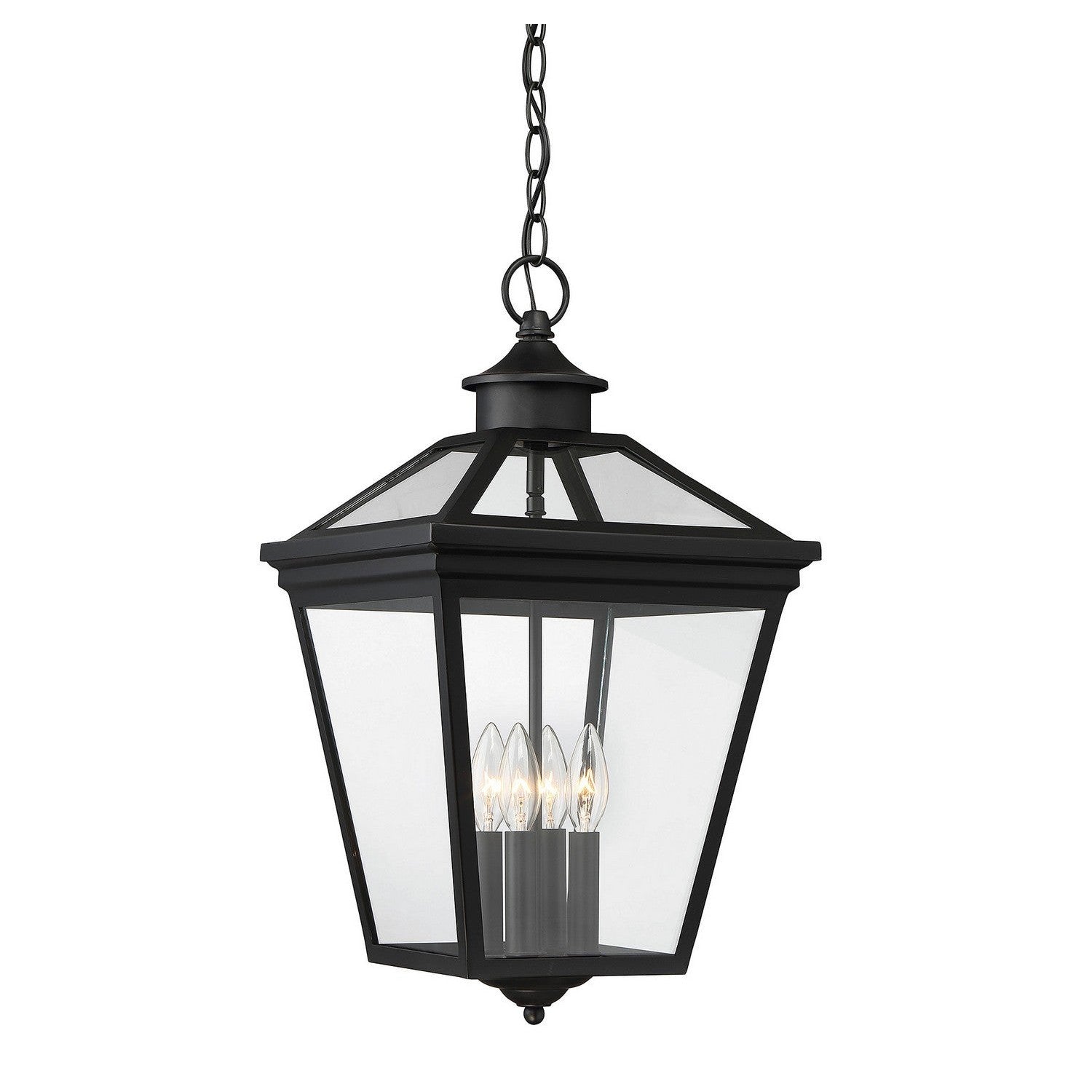 Savoy House - 5-145-BK - Four Light Outdoor Hanging Lantern - Ellijay - Black