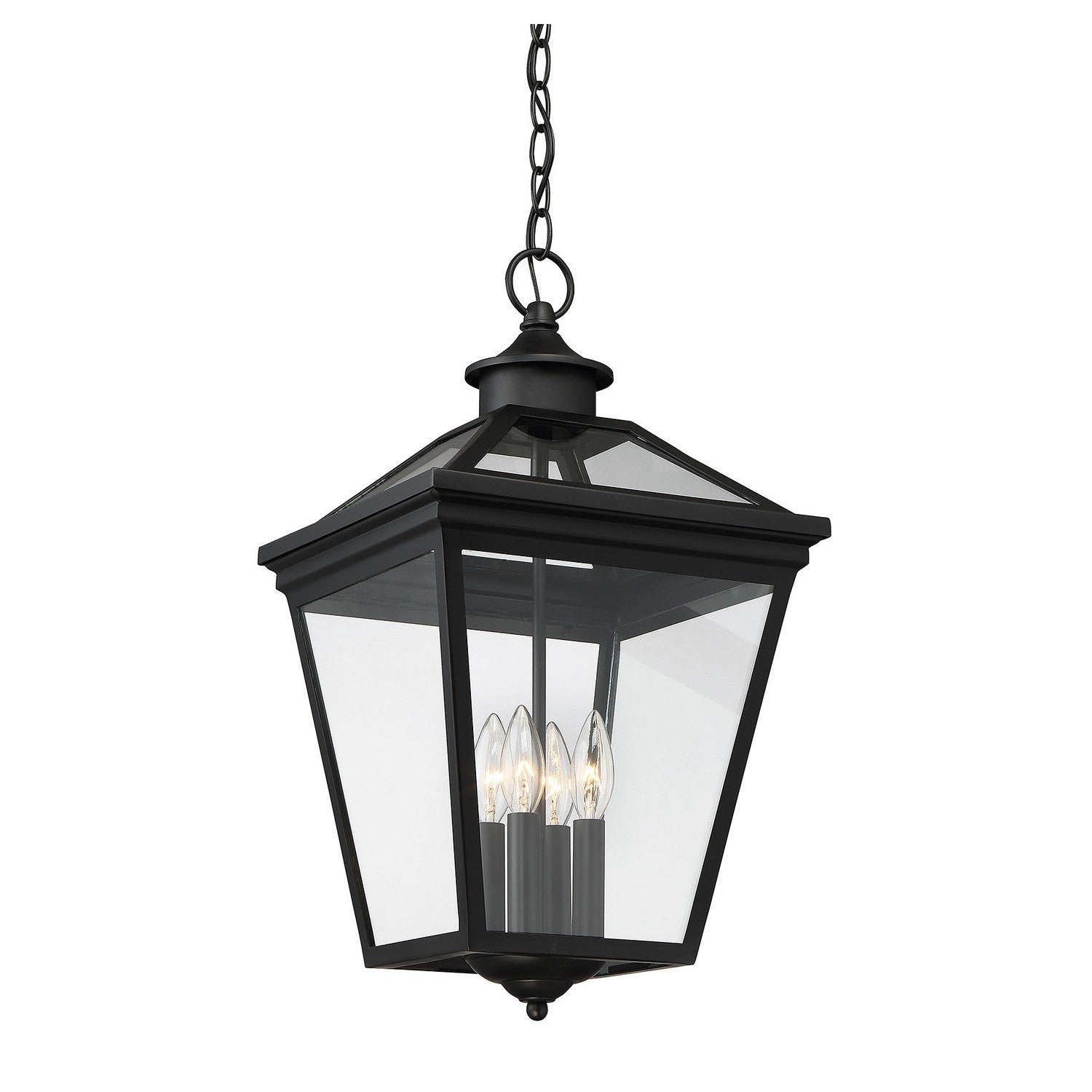 Savoy House - 5-145-BK - Four Light Outdoor Hanging Lantern - Ellijay - Black