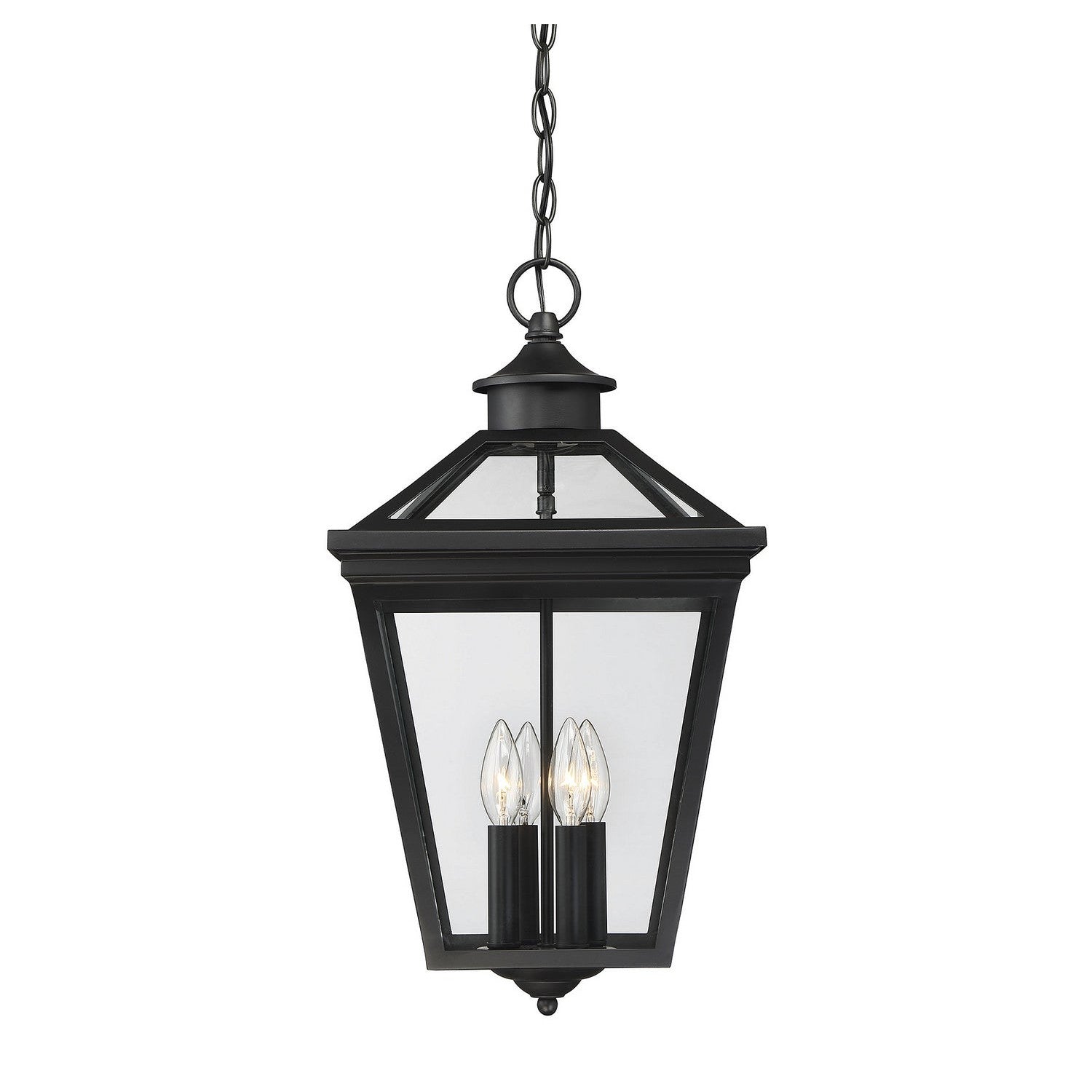 Savoy House - 5-145-BK - Four Light Outdoor Hanging Lantern - Ellijay - Black