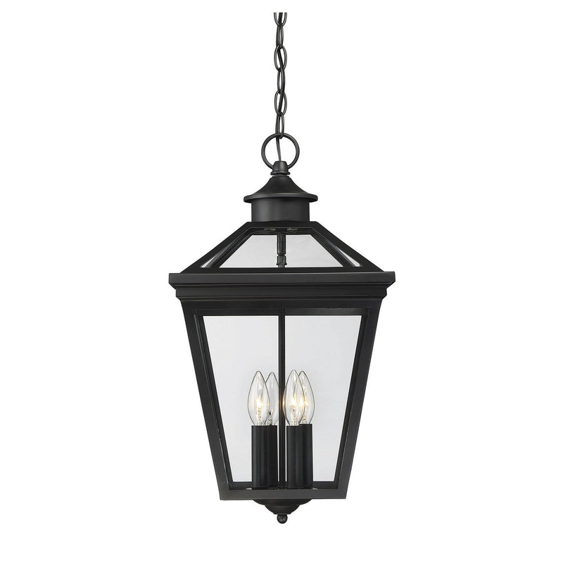 Savoy House - 5-145-BK - Four Light Outdoor Hanging Lantern - Ellijay - Black