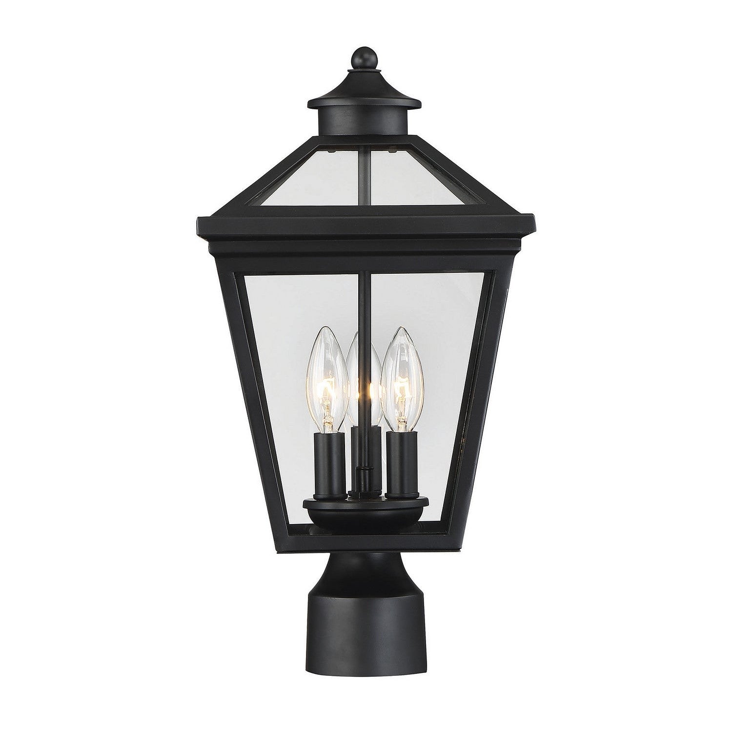 Savoy House - 5-147-BK - Three Light Post Lantern - Ellijay - Black