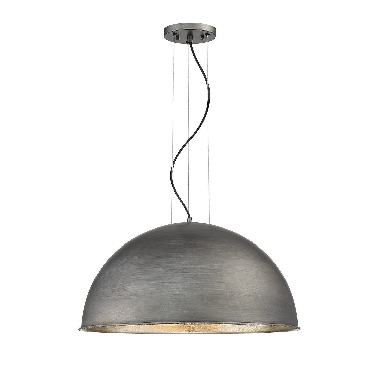 Savoy House - 7-5014-3-85 - Three Light Pendant - Sommerton - Rubbed Zinc with Silver Leaf