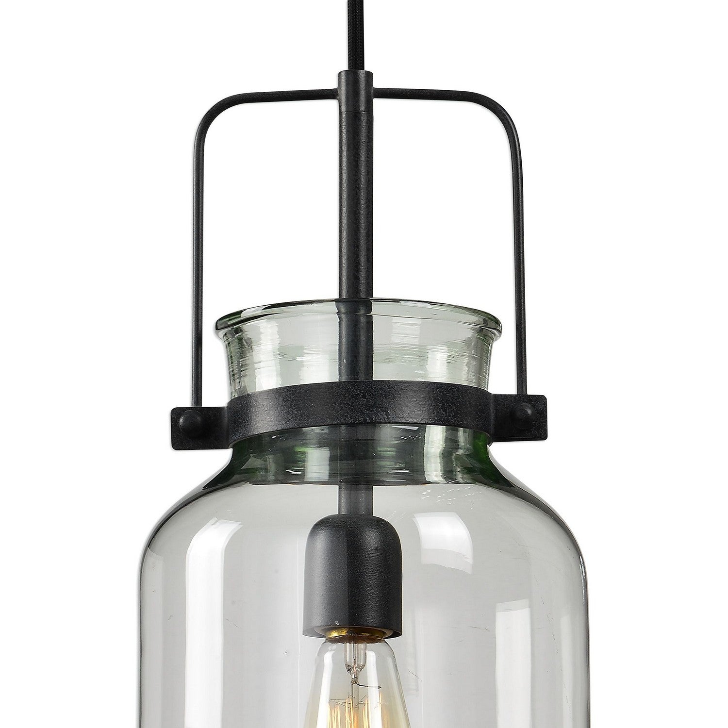 Uttermost - 22101 - One Light Mini Pendant - Lansing - Textured Black