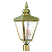 Livex Lighting - 20433-01 - Three Light Post-Top Lanterm - Cambridge - Antique Brass