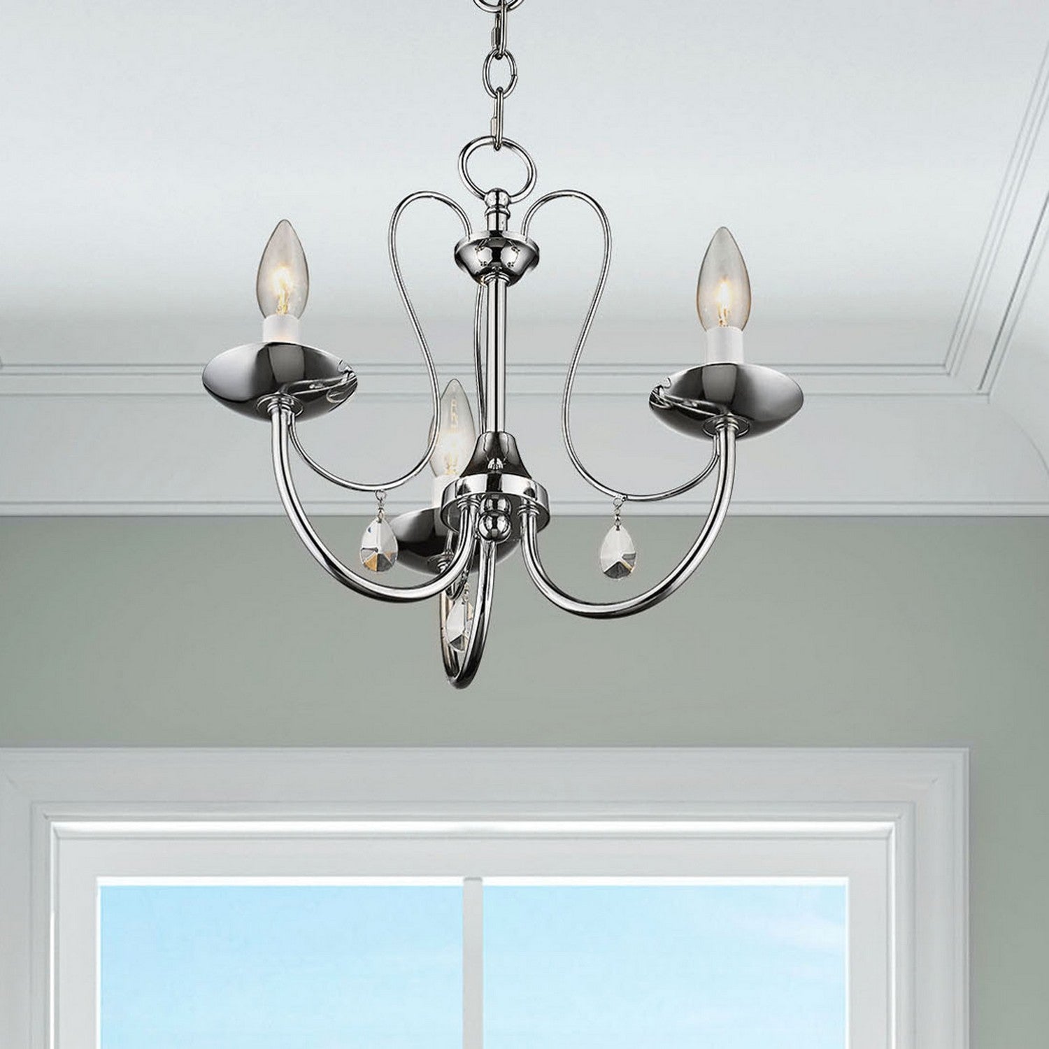 Livex Lighting - 40863-05 - Three Light Chandelier - Mirabella - Polished Chrome