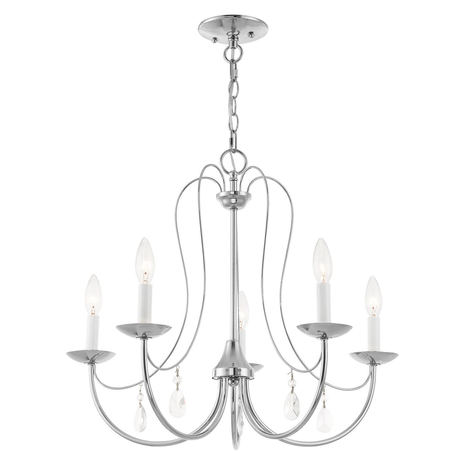 Livex Lighting - 40865-05 - Five Light Chandelier - Mirabella - Polished Chrome