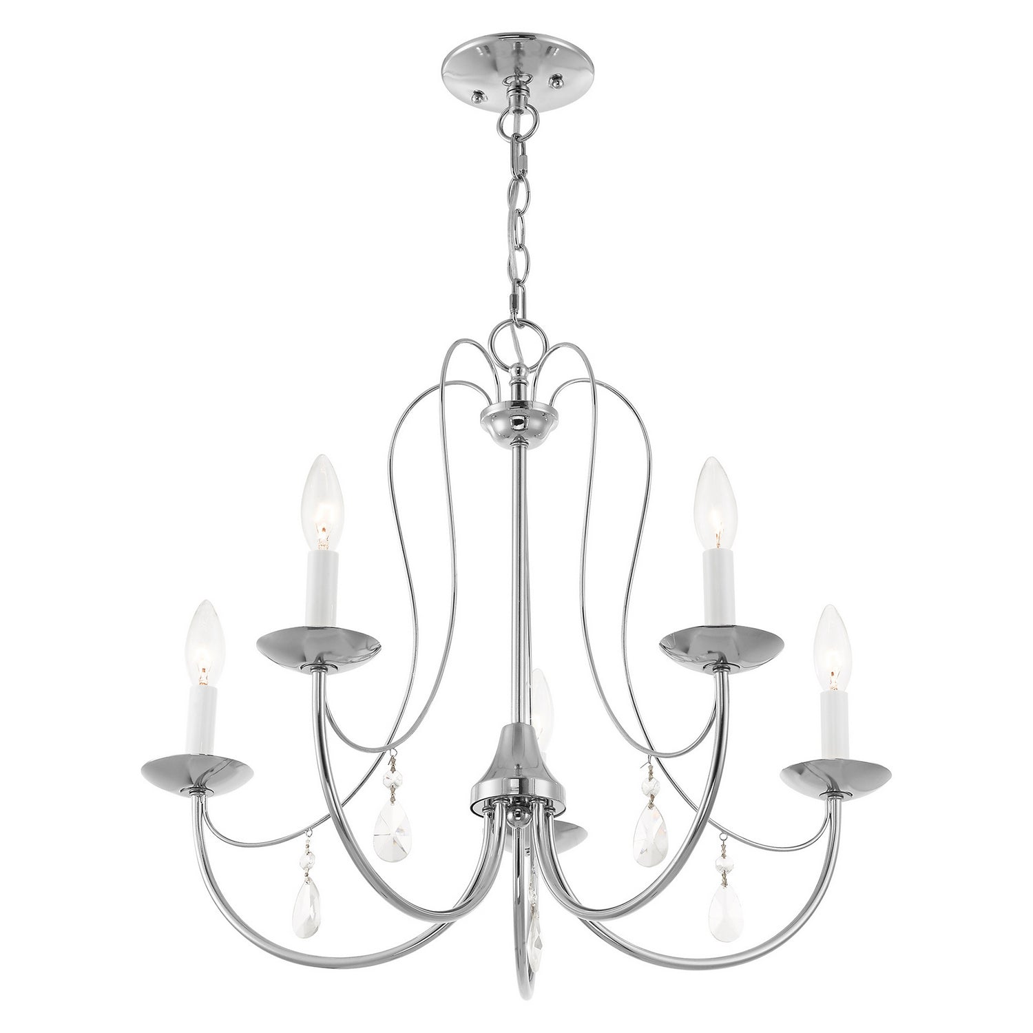 Livex Lighting - 40865-05 - Five Light Chandelier - Mirabella - Polished Chrome