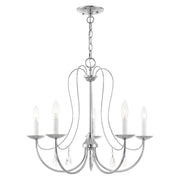 Livex Lighting - 40865-05 - Five Light Chandelier - Mirabella - Polished Chrome