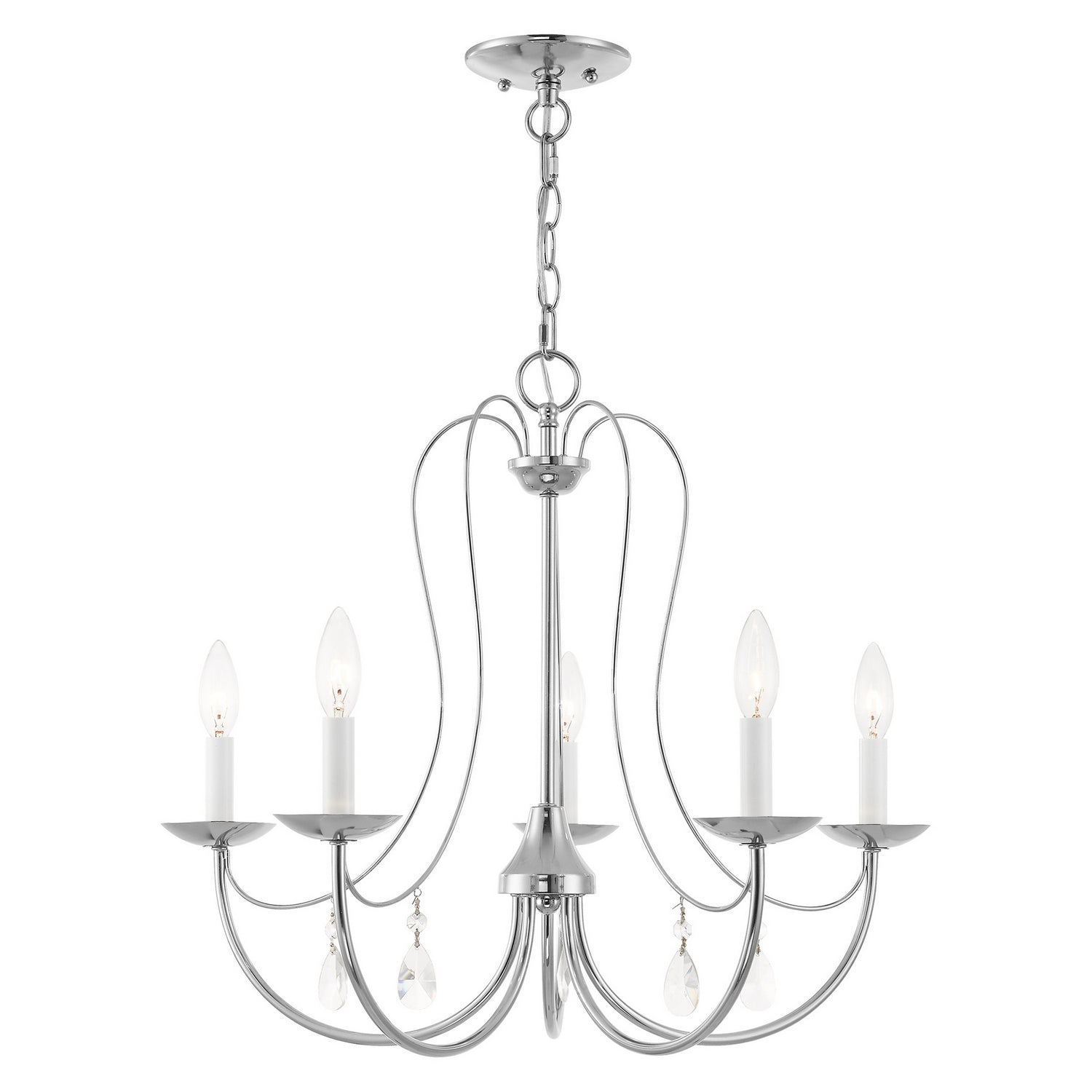Livex Lighting - 40865-05 - Five Light Chandelier - Mirabella - Polished Chrome