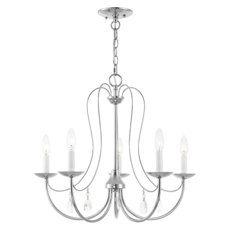 Livex Lighting - 40865-05 - Five Light Chandelier - Mirabella - Polished Chrome