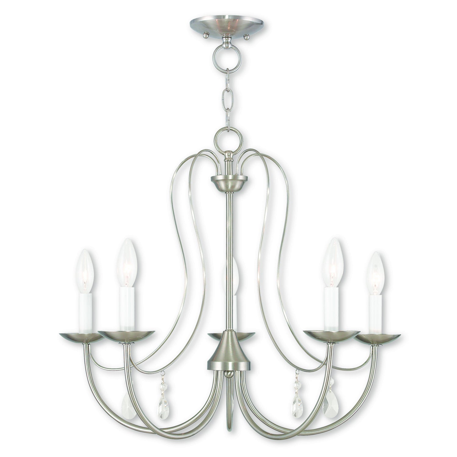 Livex Lighting - 40865-91 - Five Light Chandelier - Mirabella - Brushed Nickel