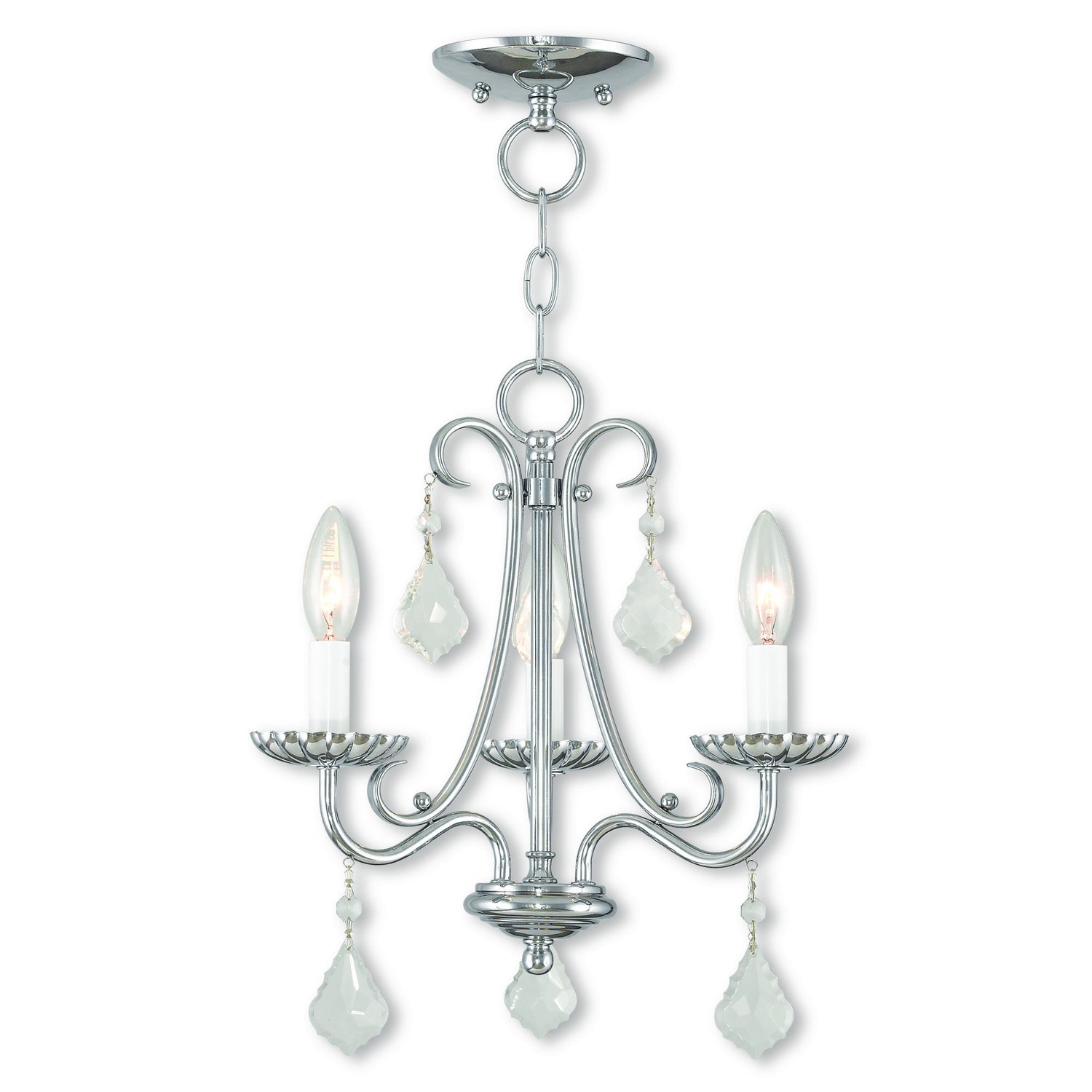 Livex Lighting - 40873-05 - Three Light Mini Chandelier - Daphne - Polished Chrome