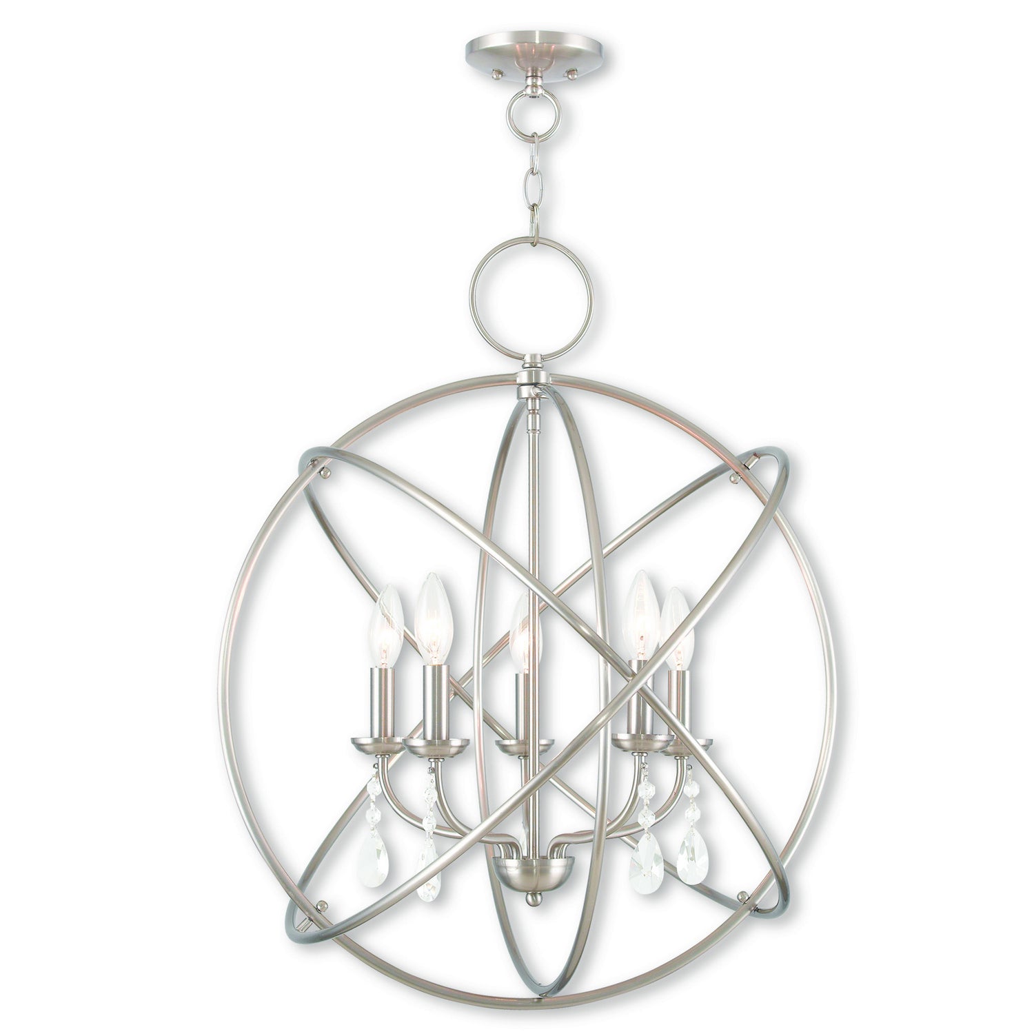 Livex Lighting - 40905-91 - Five Light Chandelier - Aria - Brushed Nickel
