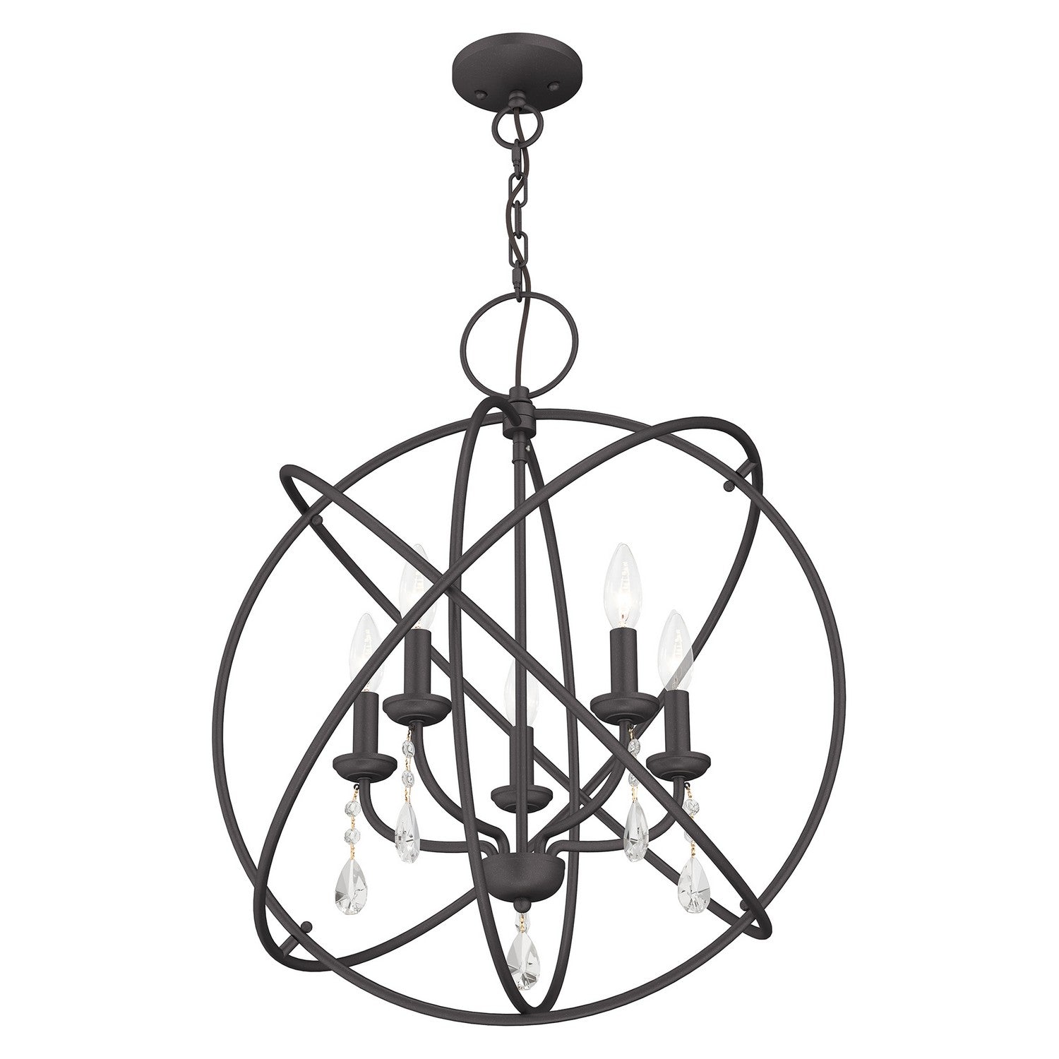 Livex Lighting - 40905-92 - Five Light Chandelier - Aria - English Bronze