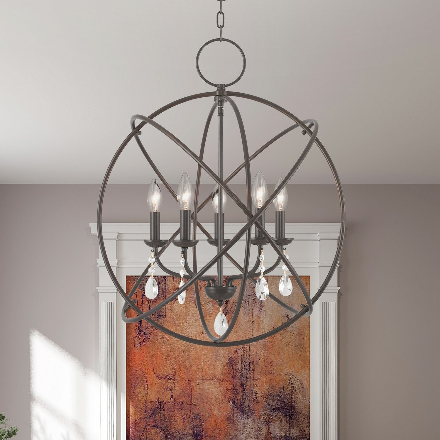Livex Lighting - 40905-92 - Five Light Chandelier - Aria - English Bronze