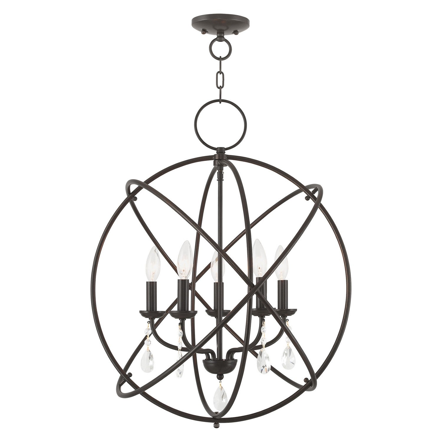 Livex Lighting - 40905-92 - Five Light Chandelier - Aria - English Bronze