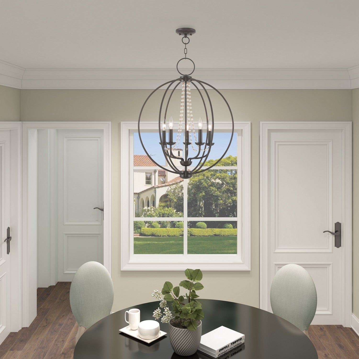 Livex Lighting - 40915-92 - Five Light Chandelier - Arabella - English Bronze