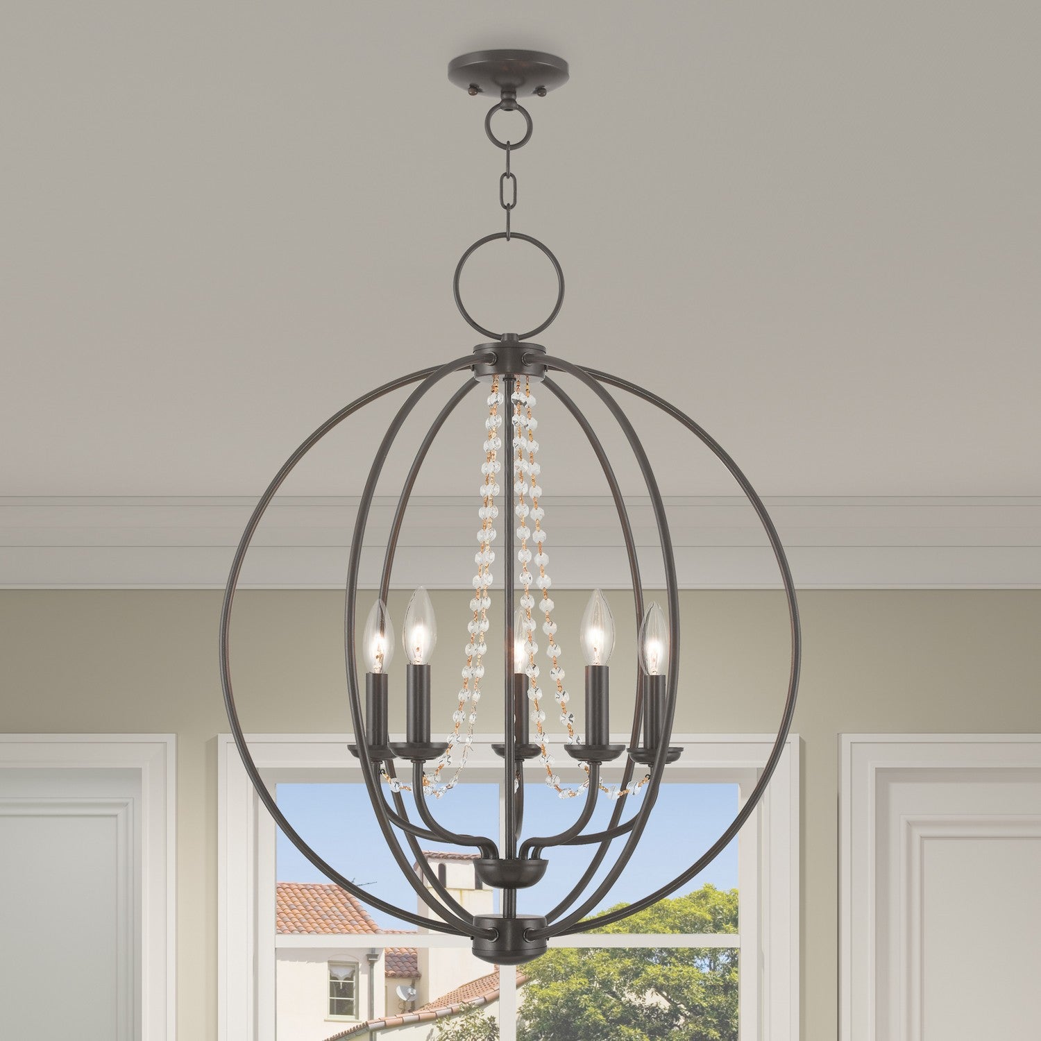 Livex Lighting - 40915-92 - Five Light Chandelier - Arabella - English Bronze