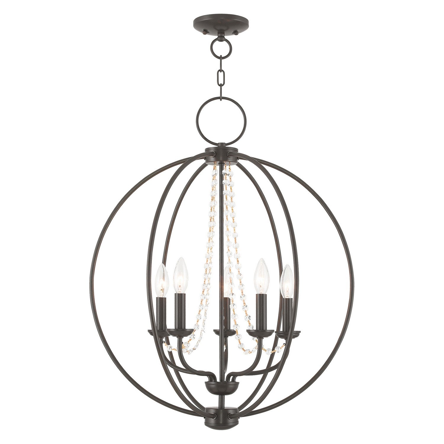 Livex Lighting - 40915-92 - Five Light Chandelier - Arabella - English Bronze
