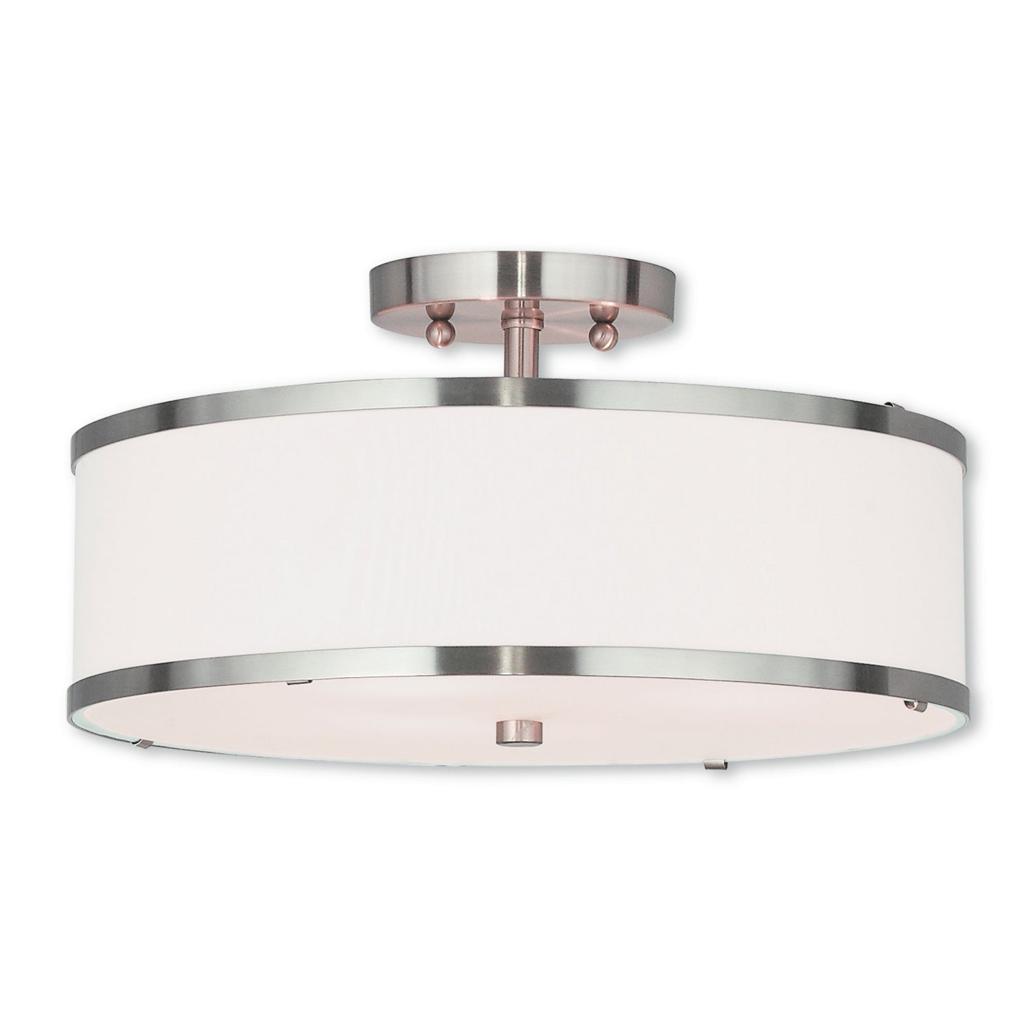 Livex Lighting - 62628-91 - Three Light Ceiling Mount - Park Ridge - Brushed Nickel