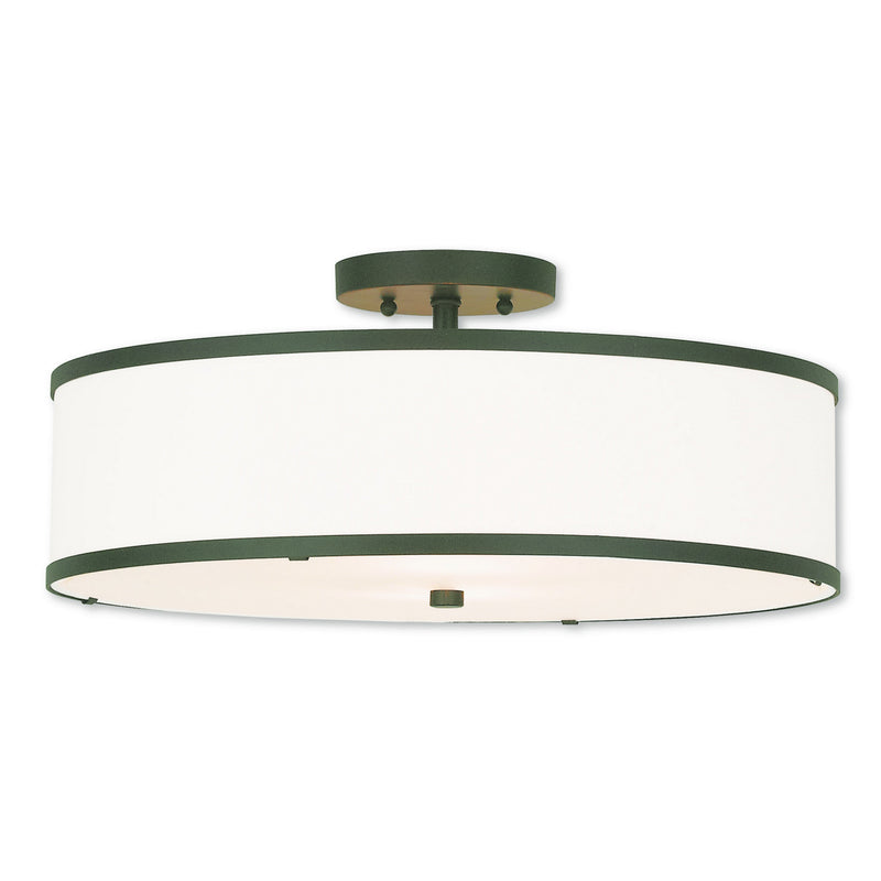 Livex Lighting - 62629-07 - Three Light Ceiling Mount - Park Ridge - Bronze