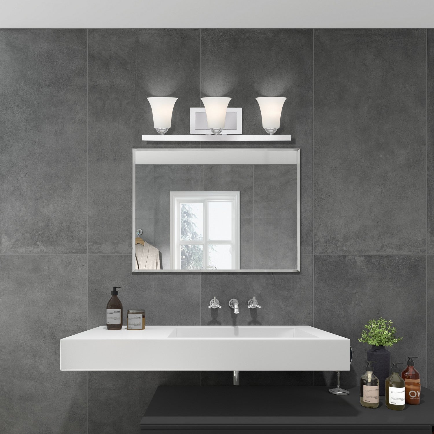 Livex Lighting - 6493-05 - Three Light Bath Vanity - Ridgedale - Polished Chrome