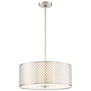 George Kovacs - P1266-084 - Three Light Pendant - Dots - Brushed Nickel