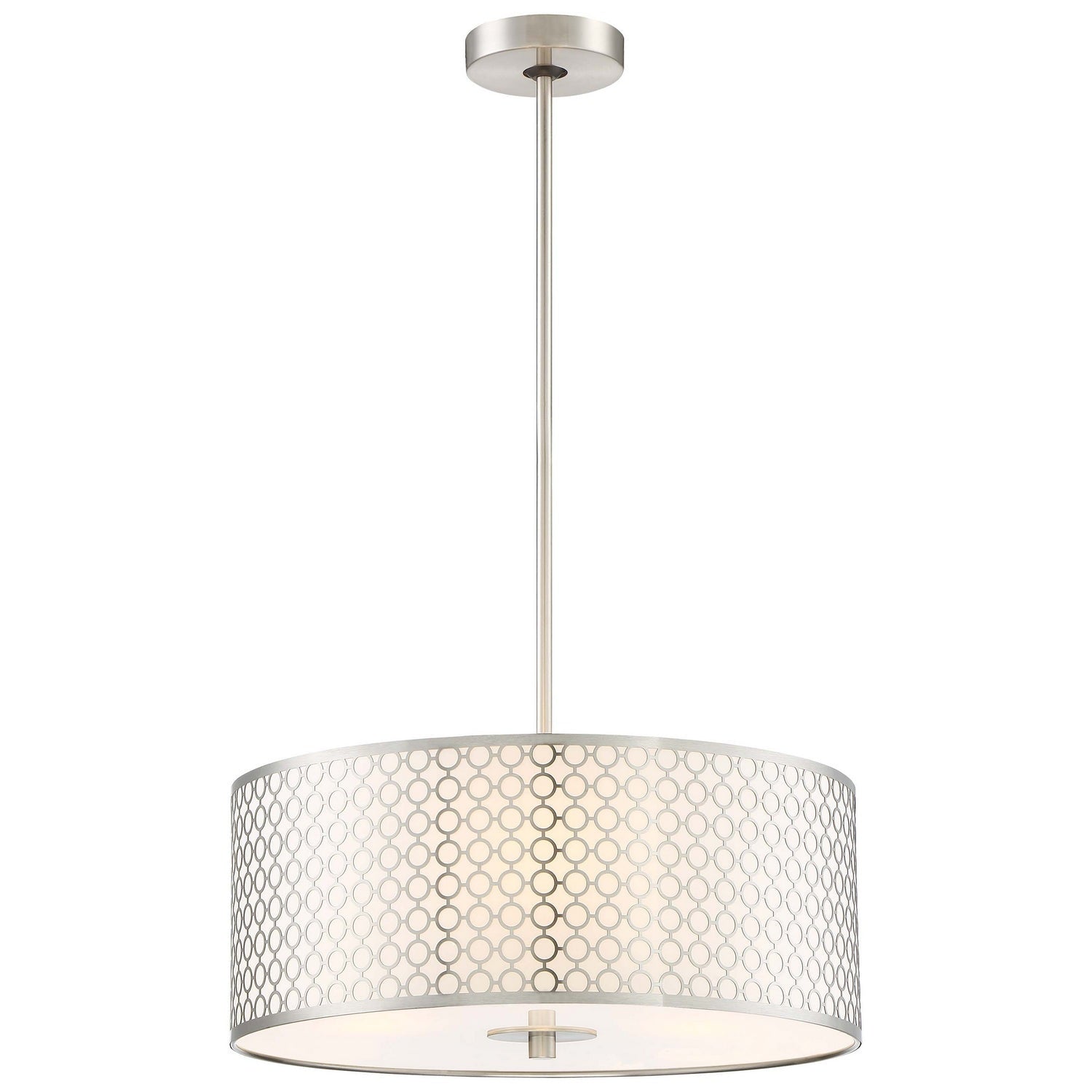 George Kovacs - P1266-084 - Three Light Pendant - Dots - Brushed Nickel