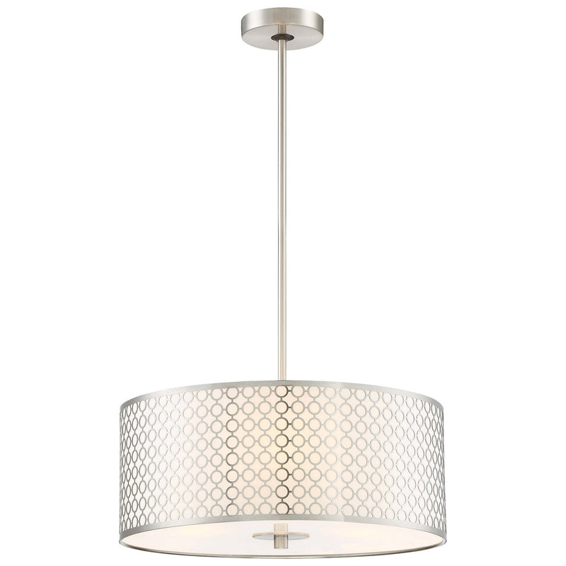 George Kovacs - P1266-084 - Three Light Pendant - Dots - Brushed Nickel