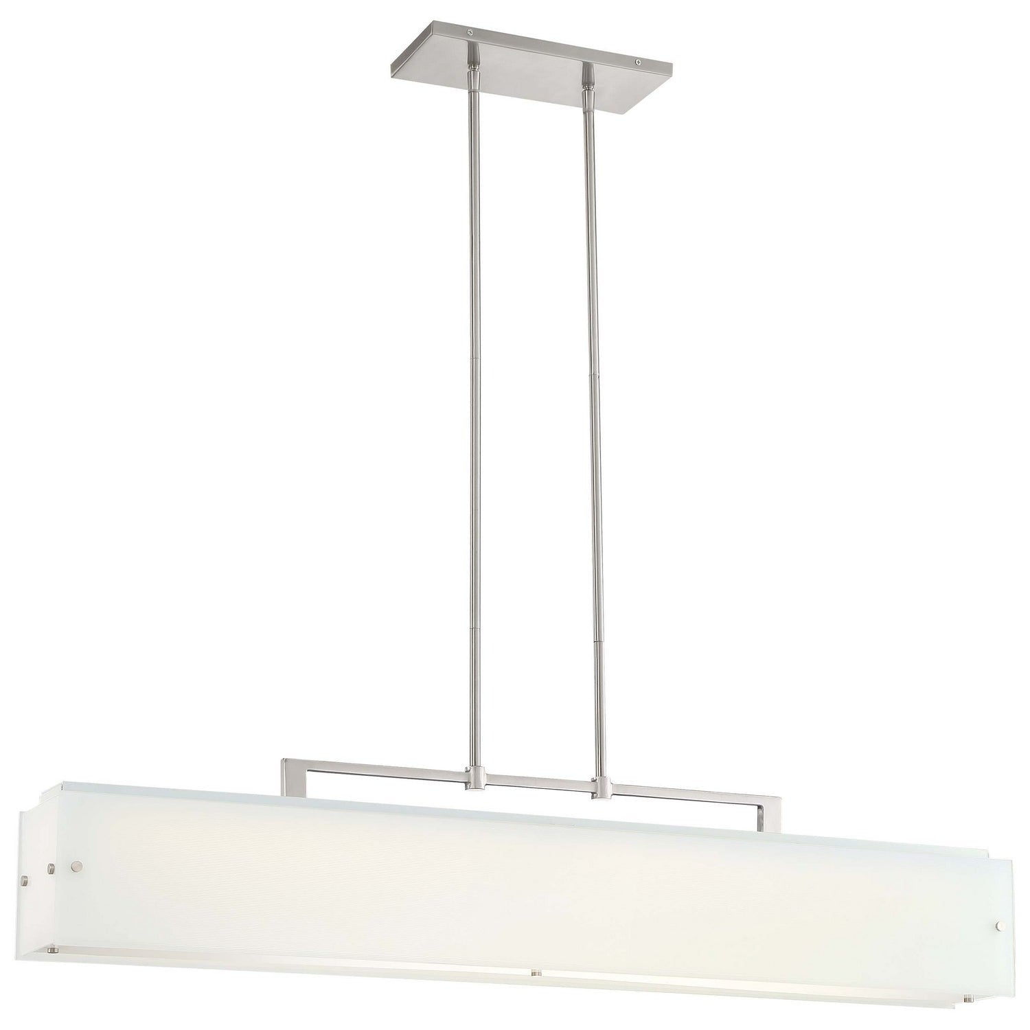 George Kovacs - P1326-084-L - LED Island Pendant - Button - Brushed Nickel