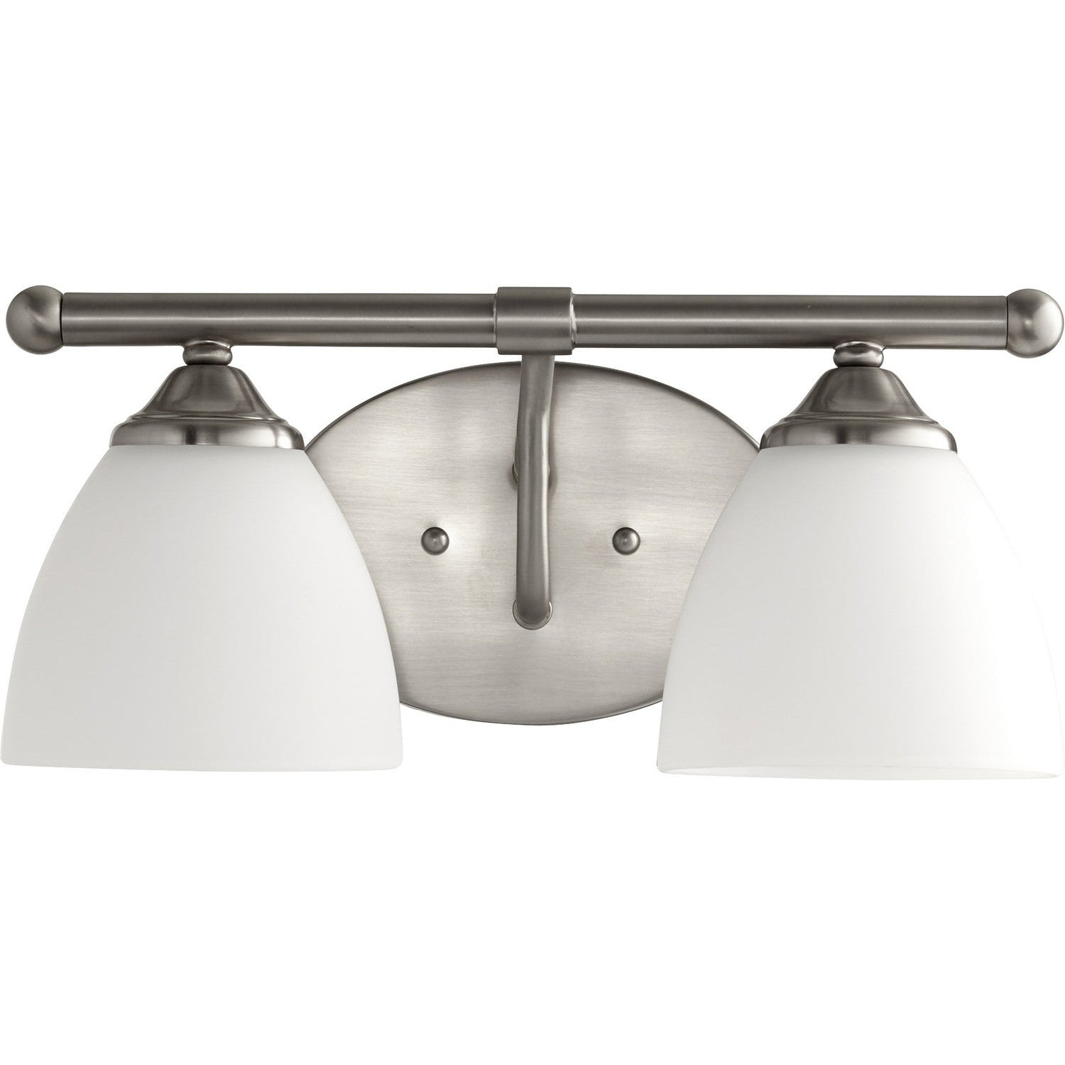 Quorum - 5150-2-65 - Two Light Vanity - Brooks - Satin Nickel w/ Satin Opal