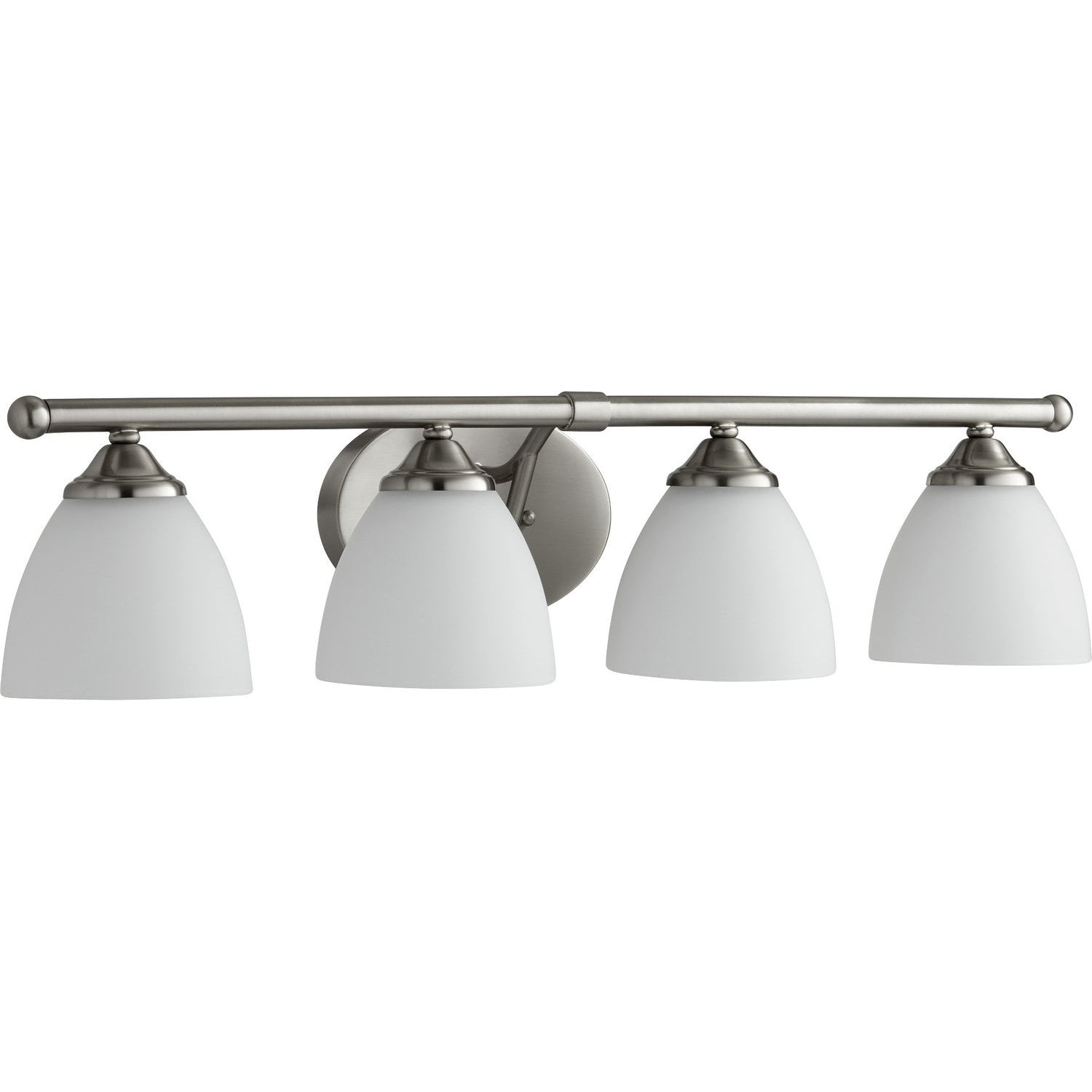 Quorum - 5150-4-65 - Four Light Vanity - Brooks - Satin Nickel w/ Satin Opal
