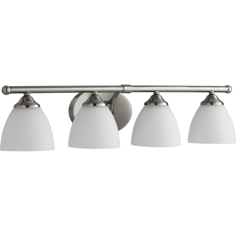 Quorum - 5150-4-65 - Four Light Vanity - Brooks - Satin Nickel w/ Satin Opal