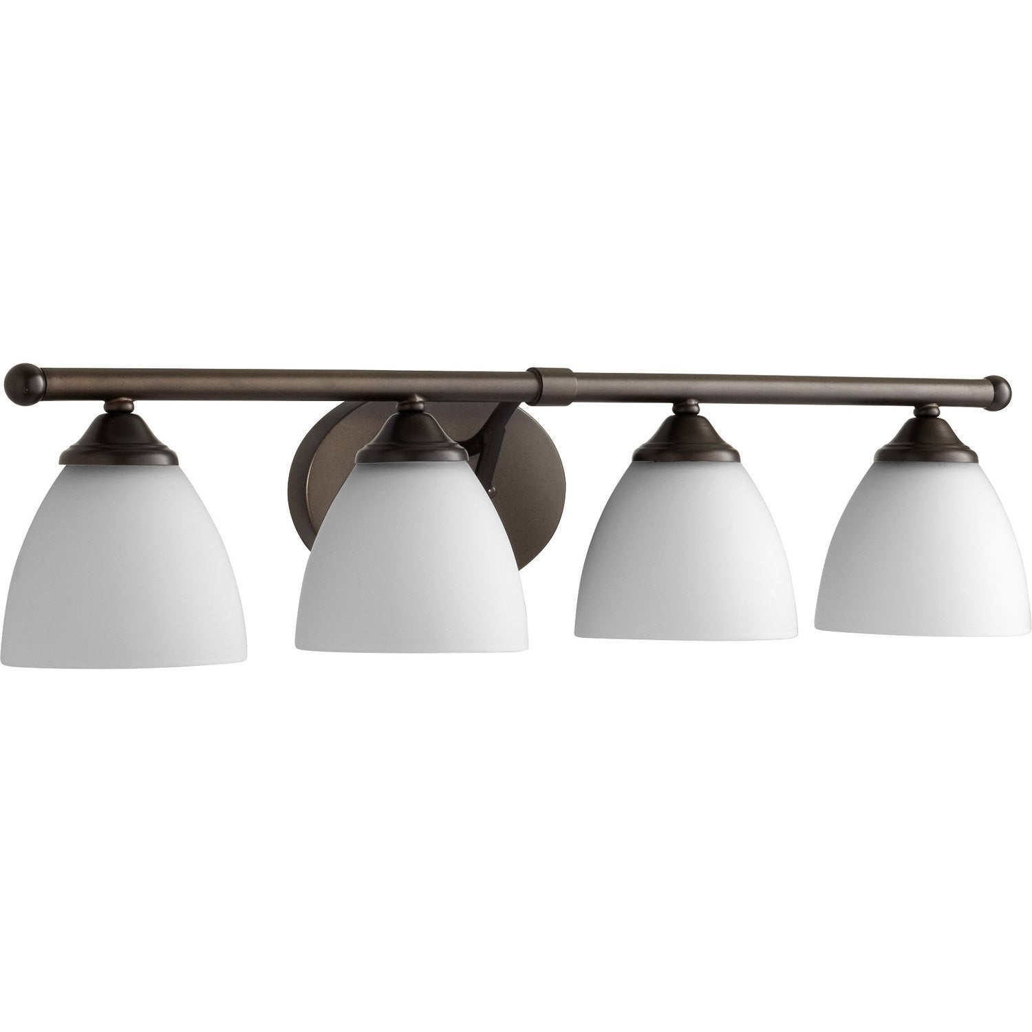 Quorum - 5150-4-86 - Four Light Vanity - Brooks - Oiled Bronze w/ Satin Opal