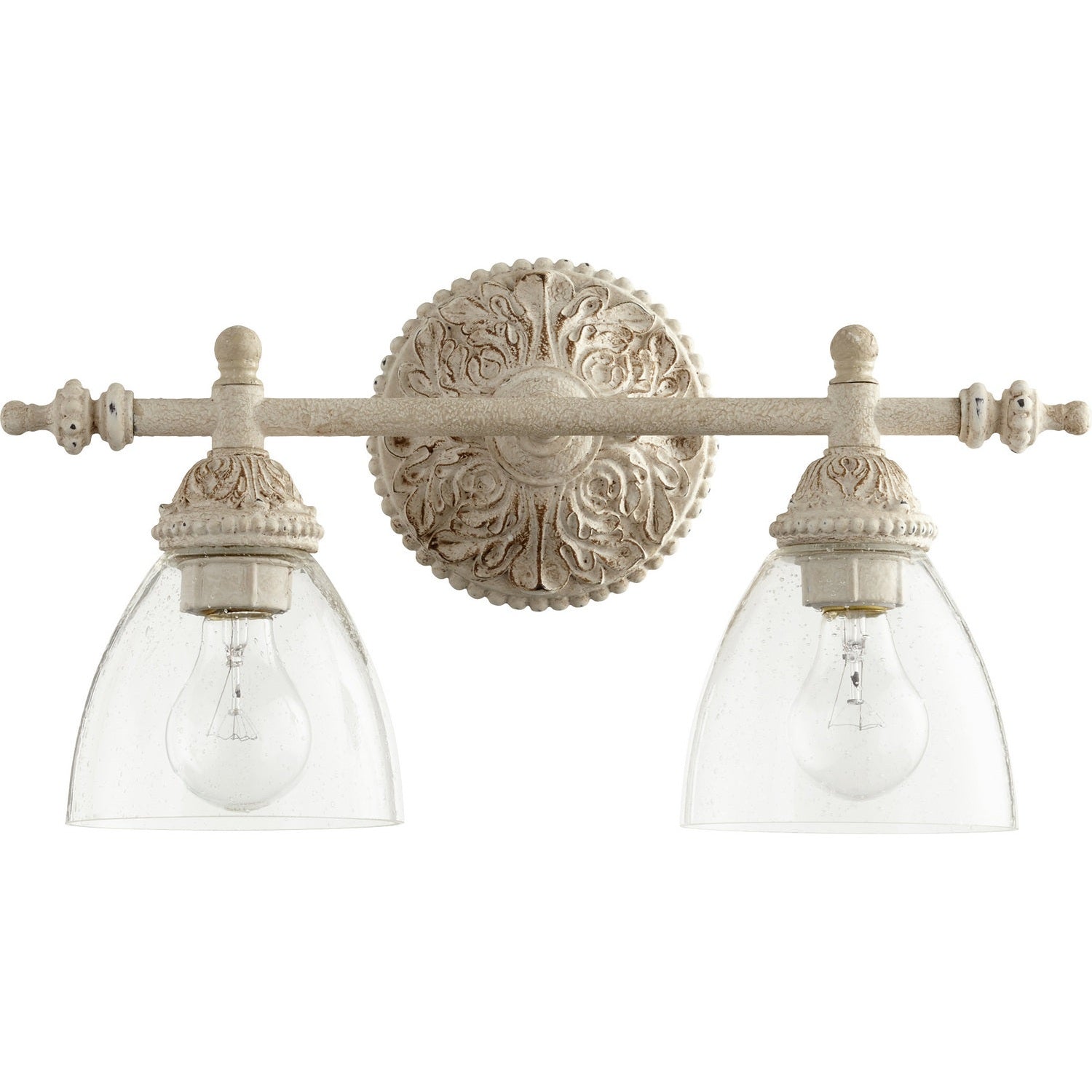 Quorum - 5257-2-70 - Two Light Vanity - 5257 Vanities - Persian White w/ Clear/Seeded