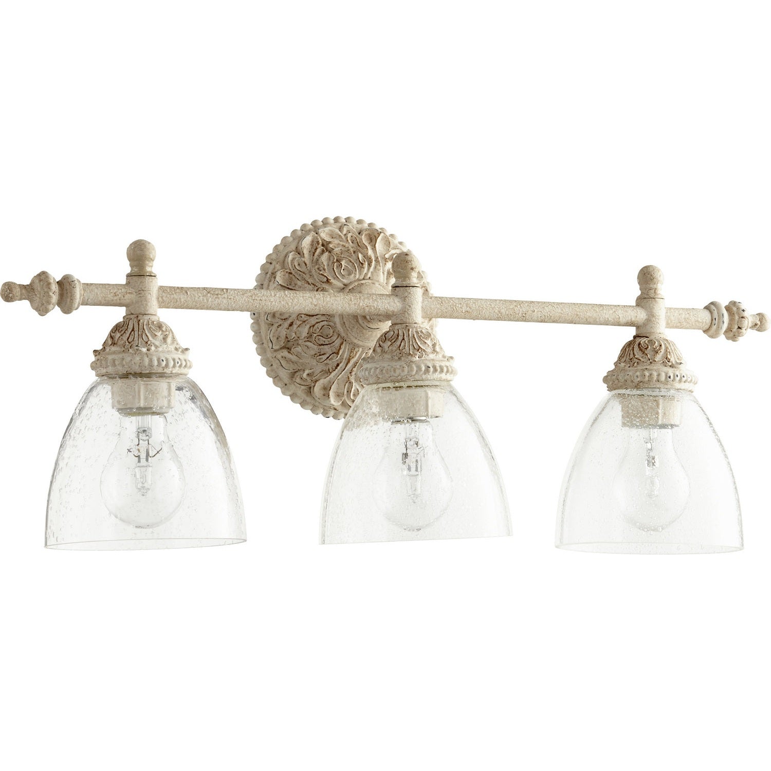 Quorum - 5257-3-70 - Three Light Vanity - 5257 Vanities - Persian White w/ Clear/Seeded