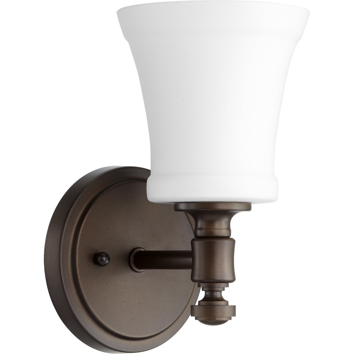 Quorum - 5422-1-186 - One Light Wall Mount - Rossington - Oiled Bronze w/ Satin Opal