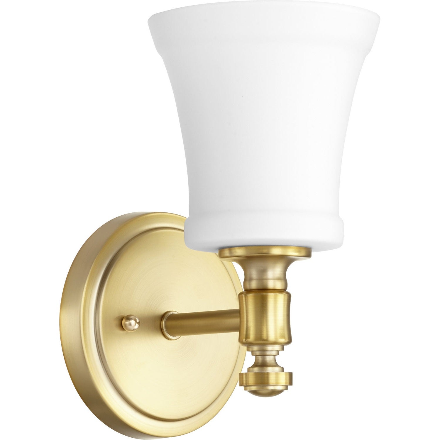 Quorum - 5422-1-80 - One Light Wall Mount - Rossington - Aged Brass w/ Satin Opal