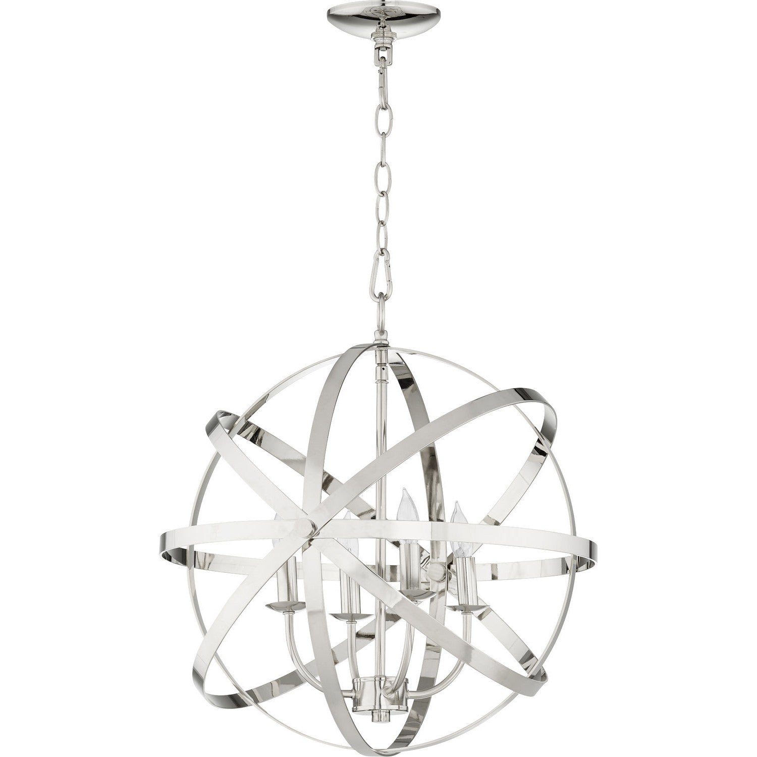 Quorum - 6009-4-62 - Four Light Chandelier - Celeste - Polished Nickel