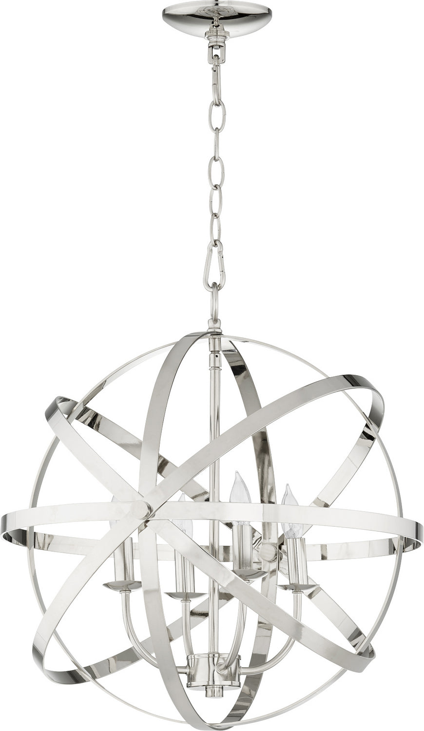 Quorum - 6009-4-62 - Four Light Chandelier - Celeste - Polished Nickel